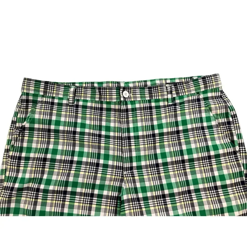 IZOD Golf Men's Multicolor Plaid Casual Golf Shorts w/ Pockets | Size 42
